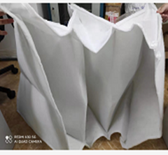 Фильтр-мешок средней эффективности F5, 610*610*570 мм, из синтетического волокна, 2 кармана, без металлической опоры и каркаса, для системы вентиляции HVAC.