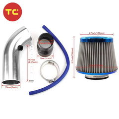 Universal Burnt Blue Stainless Steel Racing Car Air Filter High Flow Cold Winter Mushroom Head Crank Case Intake Pipe Filter