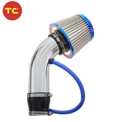 Universal Burnt Blue Stainless Steel Racing Car Air Filter High Flow Cold Winter Mushroom Head Crank Case Intake Pipe Filter