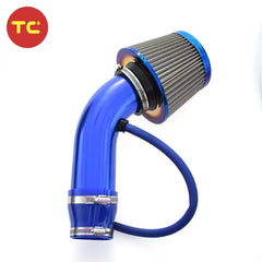 Universal Burnt Blue Stainless Steel Racing Car Air Filter High Flow Cold Winter Mushroom Head Crank Case Intake Pipe Filter