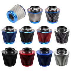 Universal Burnt Blue Stainless Steel Racing Car Air Filter High Flow Cold Winter Mushroom Head Crank Case Intake Pipe Filter