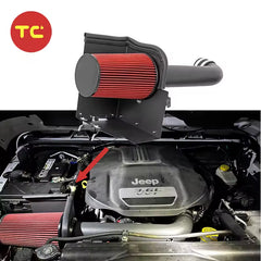 3 Inch Cold Air Intake Kit 10550A with Heat Shield + Filter Fit for Jeep Wrangler 2012-2017 Wrangler JK 2018 3.6L V6