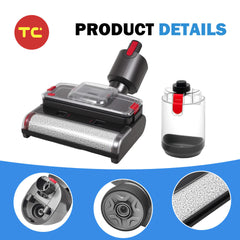 Electric Wet Dry Mopping Head for V8 V7 V10 V11 Vacuum Cleaner Automatic Cleaning Roller Brush for Hard Floors and Carpets