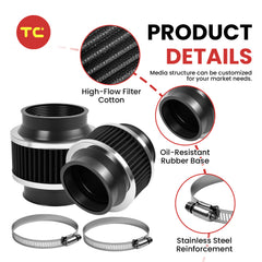 Universal 76mm Air Intake Filters