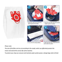 FJM AirClean 3D Efficiency Vacuum Dust Filter Bag Replacement for Miele FJM Air Clean Vacuum Cleaner C1 C2 S241 S290 S300i