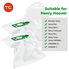 Henry Hoovers Accessories Vacuum Cleaner Dust Bag Replacement for Numatic HVR200 Henry James NVH200 NRV200 NV200 NV250 NVR