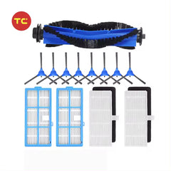 Main Side Brush & Vacuum Cleaner Filter for Goovi 1600PA D380 D382 Coredy R3500 R3500S R550 Bagotte BG600 iMartine C800 D900 D90