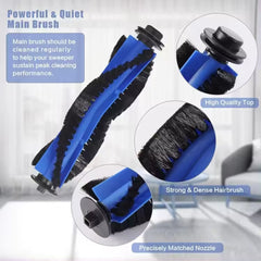 Main Side Brush & Vacuum Cleaner Filter for Goovi 1600PA D380 D382 Coredy R3500 R3500S R550 Bagotte BG600 iMartine C800 D900 D90