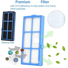 Main Side Brush & Vacuum Cleaner Filter for Goovi 1600PA D380 D382 Coredy R3500 R3500S R550 Bagotte BG600 iMartine C800 D900 D90