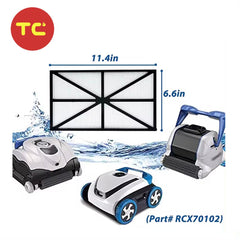 Сменный фильтр RCX70101 для роботизированных пылесосов для бассейнов TigerShark SharkVac и AquaVac.