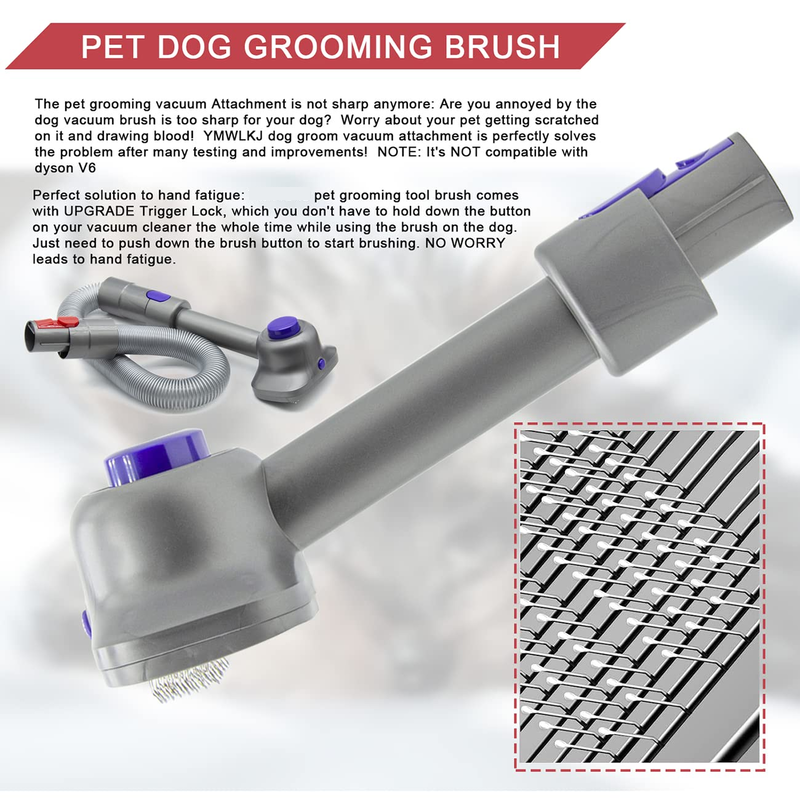 Pet Cat Dog Grooming Vacuum Cleaner Brush