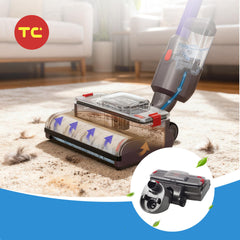 Electric Wet Dry Mopping Head for V8 V7 V10 V11 Vacuum Cleaner Automatic Cleaning Roller Brush for Hard Floors and Carpets