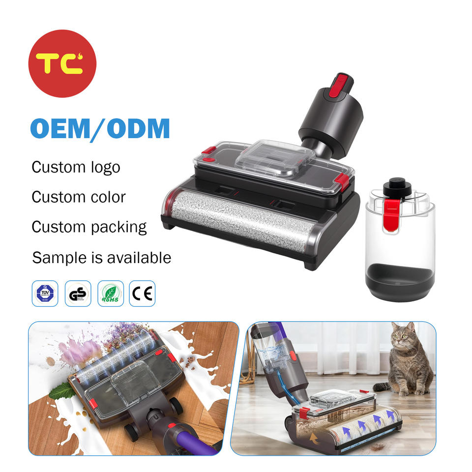 Electric Wet Dry Mopping Head for V8 V7 V10 V11 Vacuum Cleaner Automatic Cleaning Roller Brush for Hard Floors and Carpets