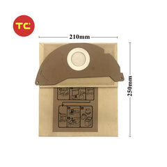 Vacuum Cleaner Paper Dust Bags Replacement for Karchers WD2 WD2250 MV2 Vacuum Cleaner Accessory