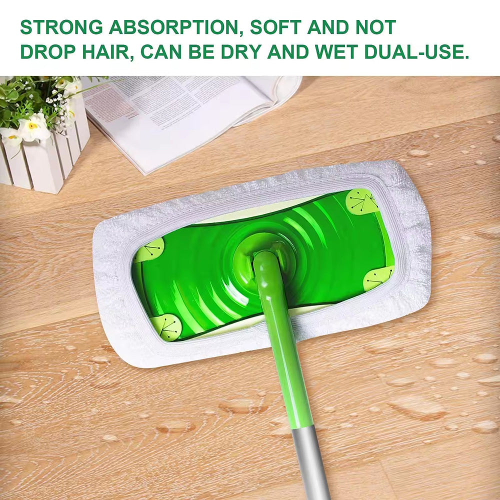 Washable Cotton Mop Pads Refill Compatible with Swiffers Sweeper Mop Floor Cleaning