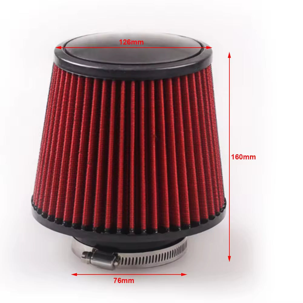 TC Tech Universal Racing Performance Cone Tapered Air filter 76mm 70mm 63mm for KN 14084-2 Intake Air Filter