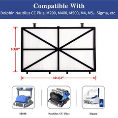 Ultra Fine Pleated Pool Cleaner Filter Part 9991432-R4 Panel for Dolphin M200 M400 M500 Nautilus CC Plus Robotic Pool Cleaner