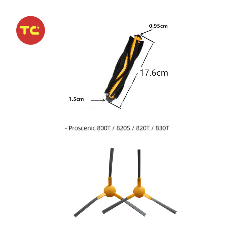 Roller Brush Side brush Vacuum Part For Liectrouxs C30B For Proscenics 800T 820S 820T 830T Filter Robot Vacuum Cleaner Parts